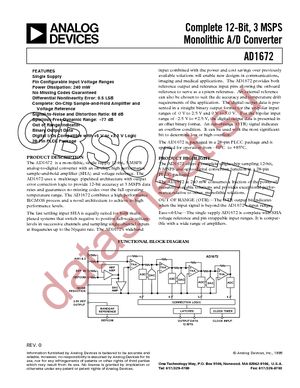 AD1672AP datasheet  